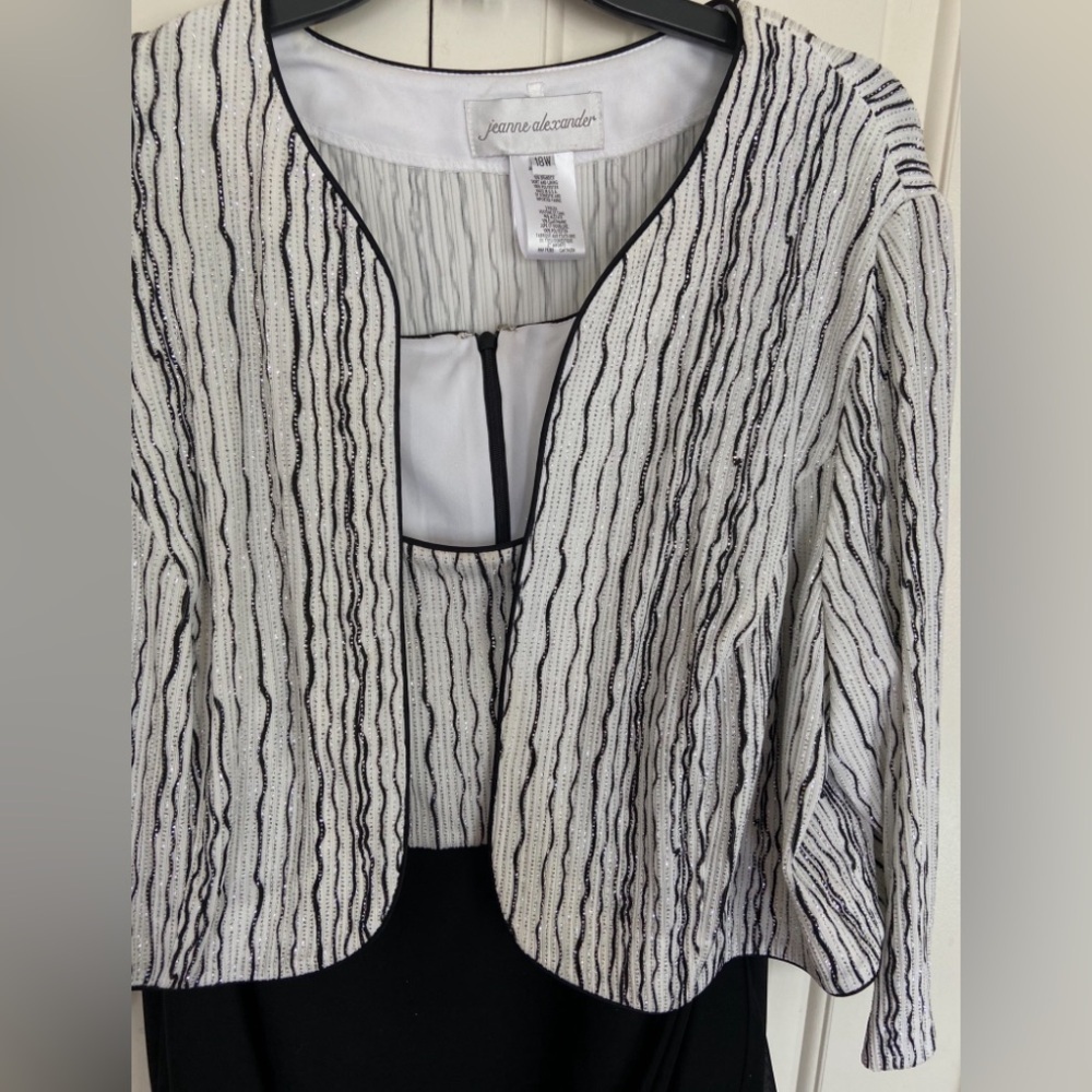 Jeann Alexander Drizzle Glitter Dress with side drape 18W